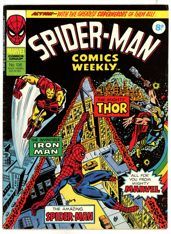 Spider-Man Comics Weekly 136 FN- (5.5) (1975)