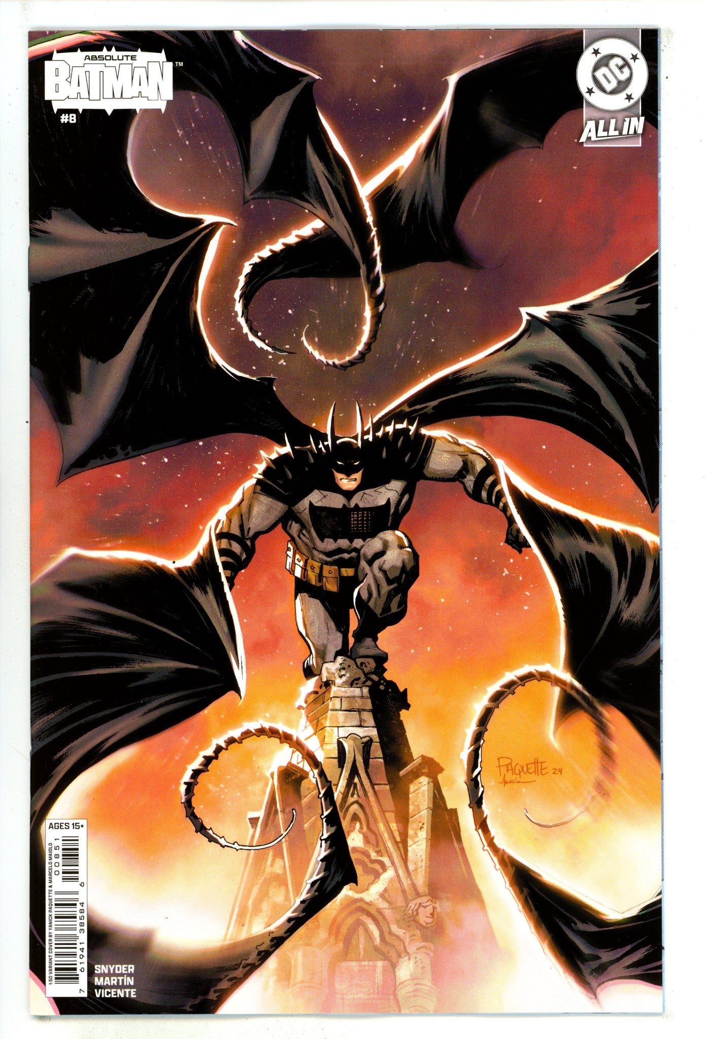 Absolute Batman 8 Paquette Incentive Variant NM+ (2025)