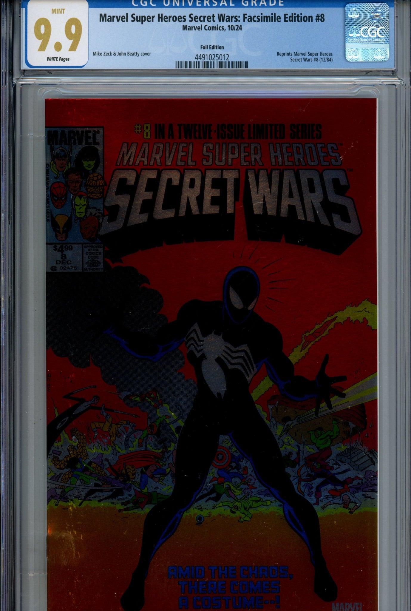 Marvel Super Heroes Secret Wars: Facsimile Edition 8 CGC 9.9 (MINT) (2024) Foil 