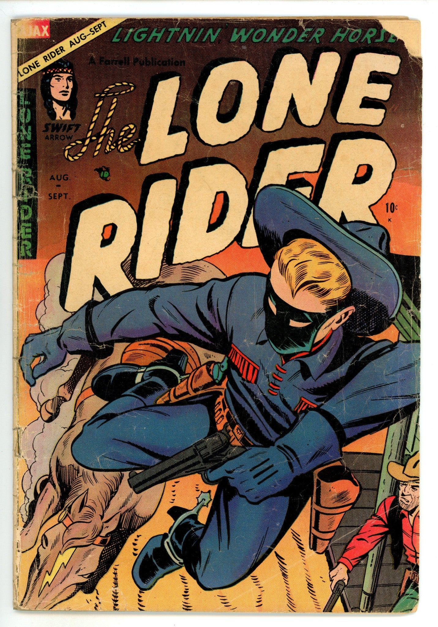 The Lone Rider 21 GD/VG (3.0) Interior Cover Taped (1954) 