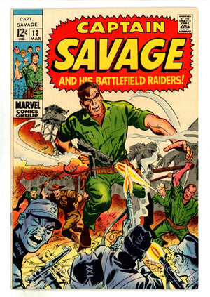 Capt. Savage and His Leatherneck Raiders 12 VF- (7.5) Apparent, Top Staple Detached (1969)
