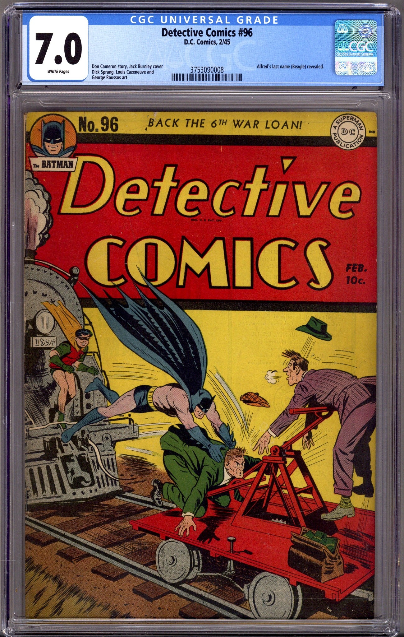 Detective Comics Vol 1 96 CGC 7.0 (FN/VF) (1945) 