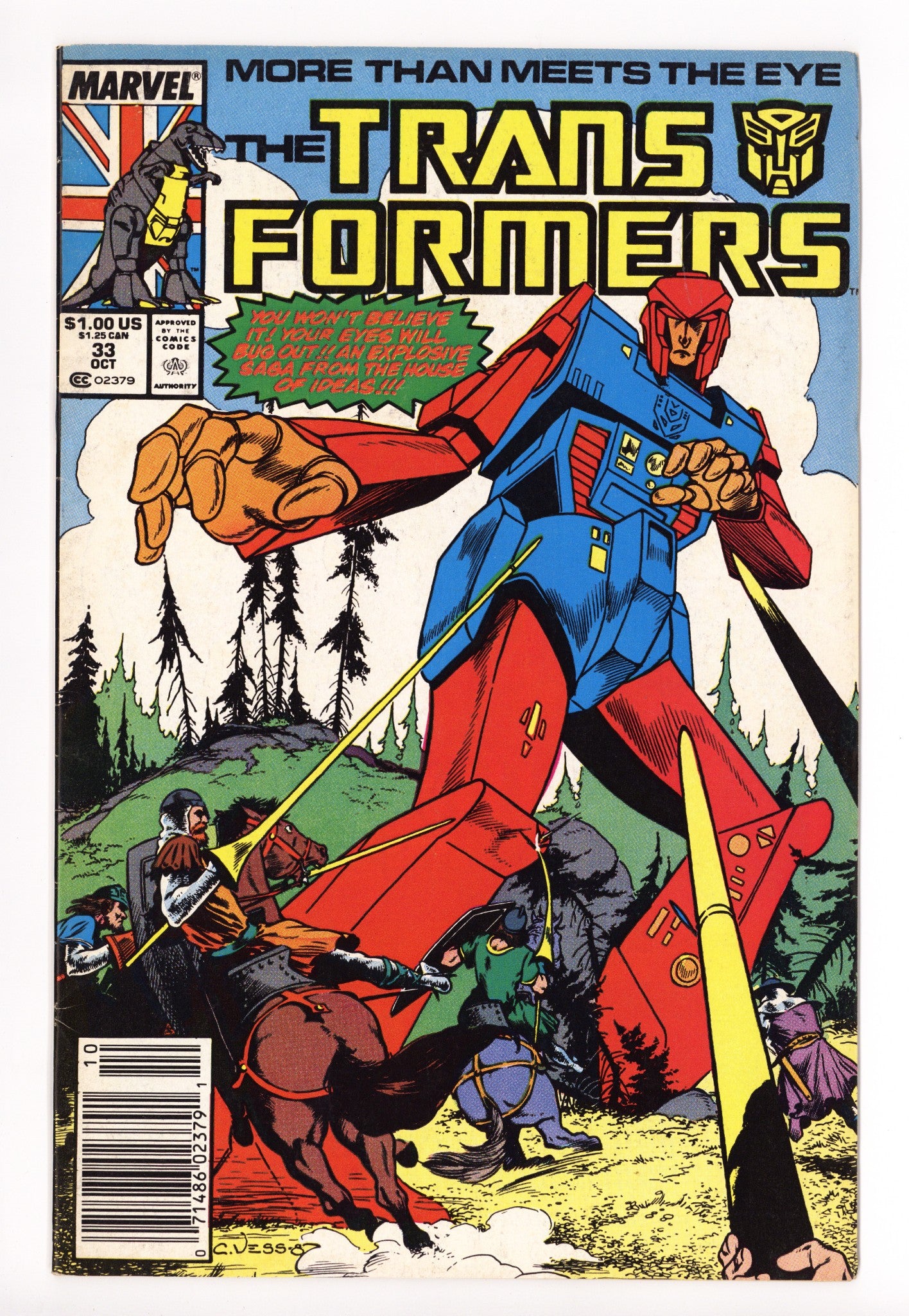 The Transformers 33 Low Grade (1987) Newsstand 