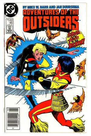 Adventures of the Outsiders Vol 1 46 VF- (7.5) (1987) Canadian Price Variant