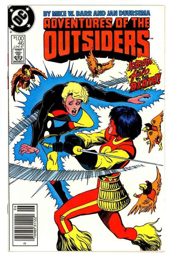 Adventures of the Outsiders Vol 1 46 VF- (7.5) (1987) Canadian Price Variant