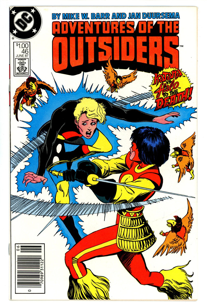 Adventures of the Outsiders Vol 1 46 VF- (7.5) (1987) Canadian Price Variant 