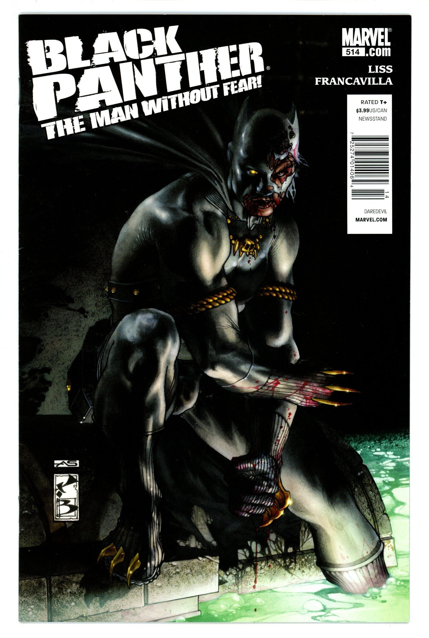Black Panther: The Man without Fear 514 VF+ (8.5) (2011) Newsstand 