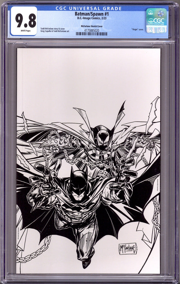 Batman / Spawn 1 CGC 9.8 (NM/M) (2023) McFarlane B&W Virgin Incentive Variant