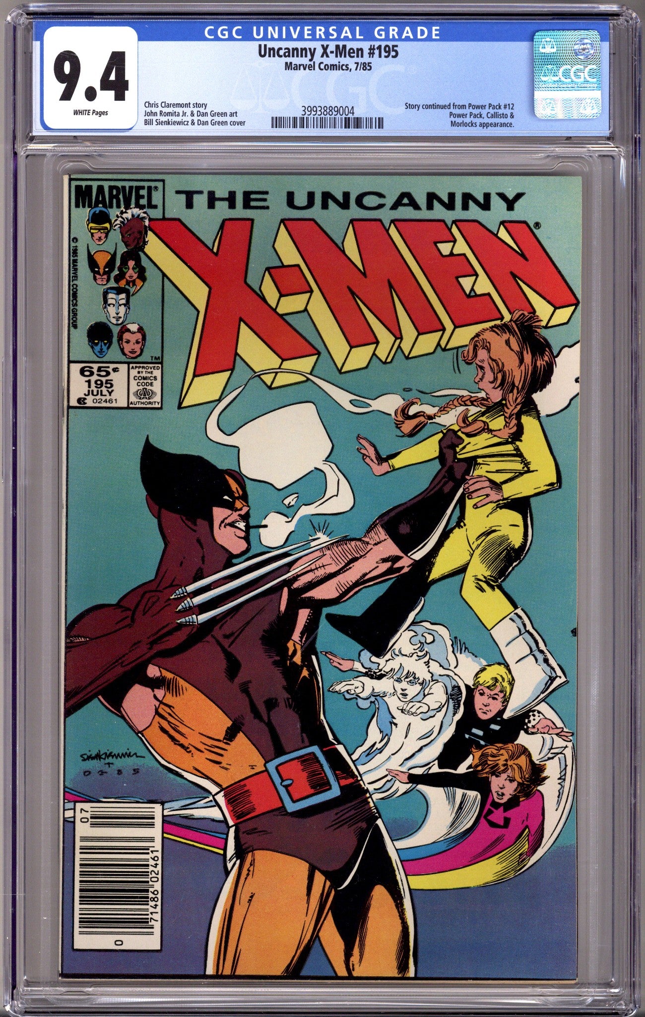 The Uncanny X-Men Vol 1 195 CGC 9.4 (NM) (1985) Newsstand 