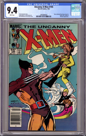 The Uncanny X-Men Vol 1 195 CGC 9.4 (NM) (1985) Newsstand