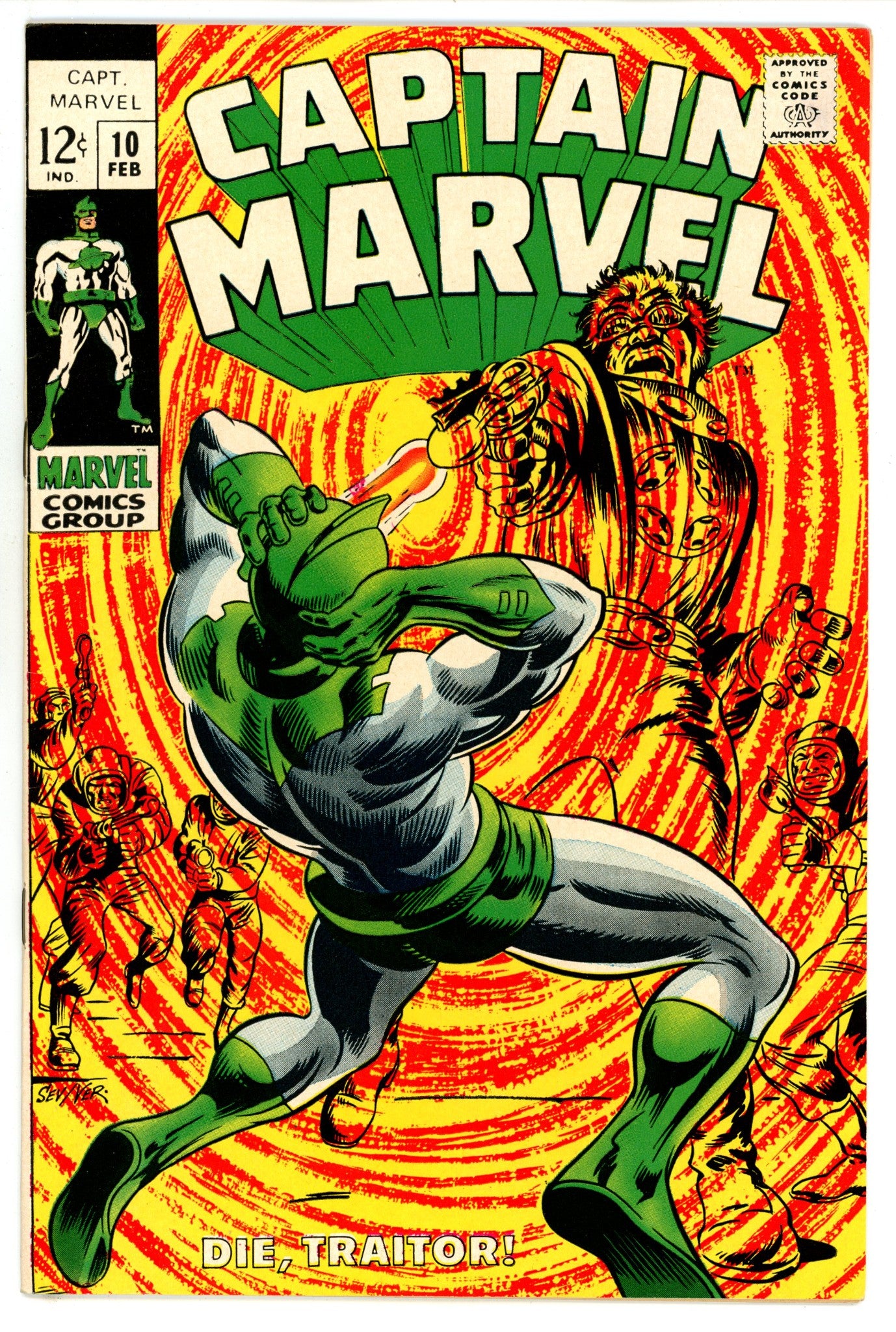 Captain Marvel Vol 1 10 VF+ (8.5) (1969) 