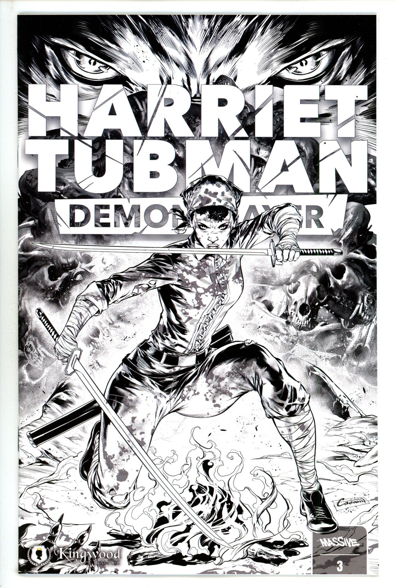 Harriet Tubman: Demon Slayer 3 VF/NM (9.0) (2023) White B&W Incentive Variant 