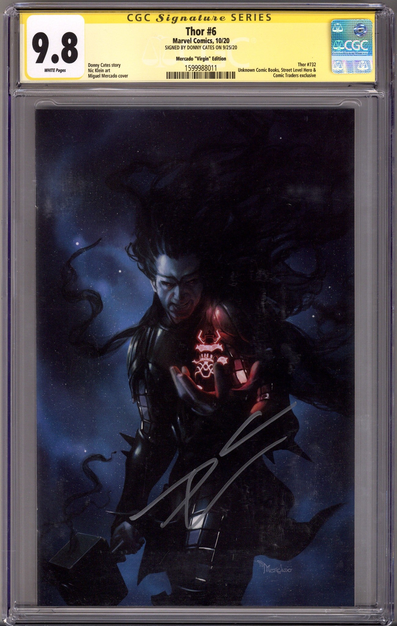 Thor Vol 6 6 (732) CGC 9.8 (NM/M) (2020) Mercado Virgin Exclusive Variant Signed x1 Cover Donny Cates