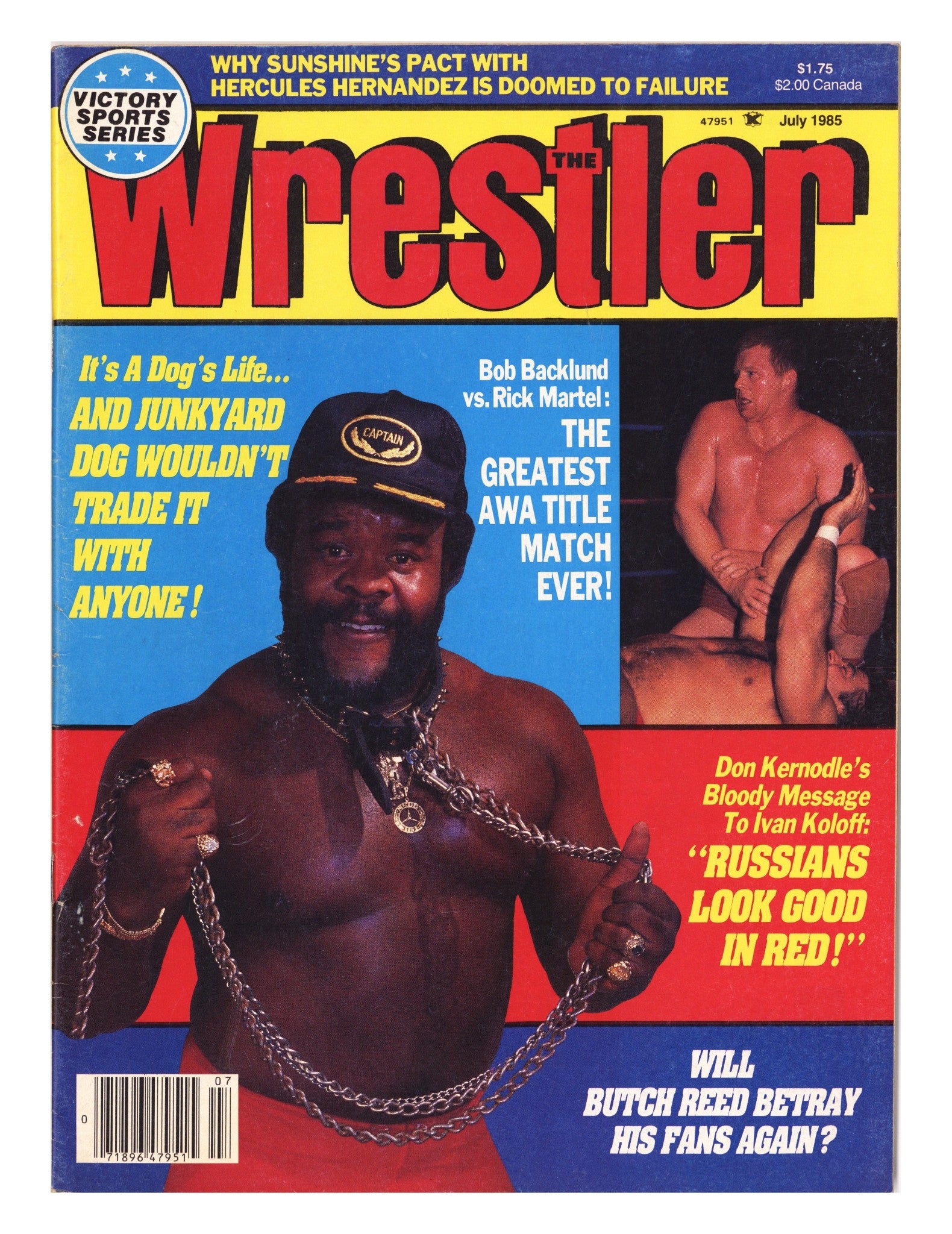 The Wrestler Magazine July Low Grade (1985) 