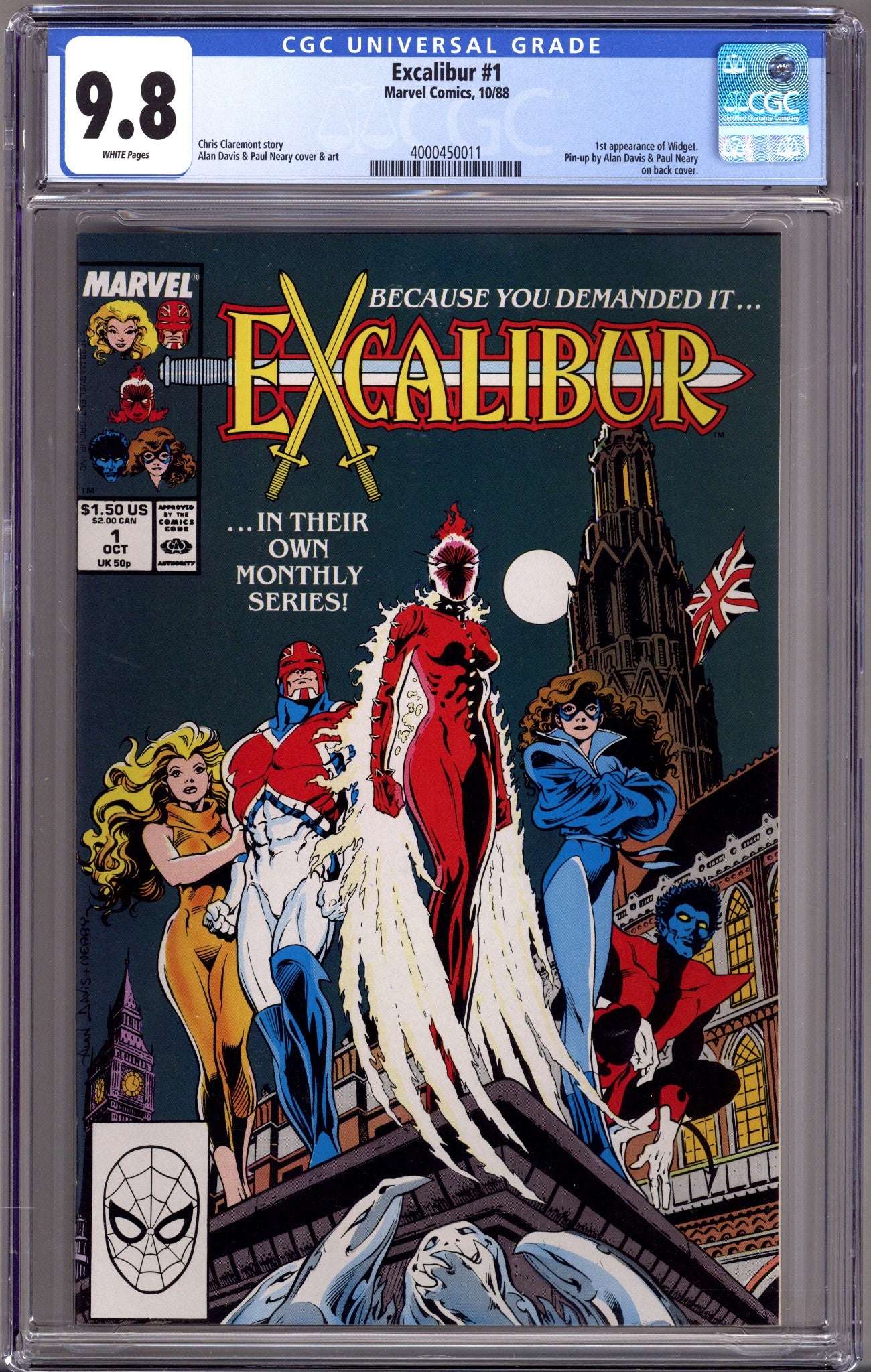 Excalibur Vol 1 1 CGC 9.8 (NM/M) (1988) 