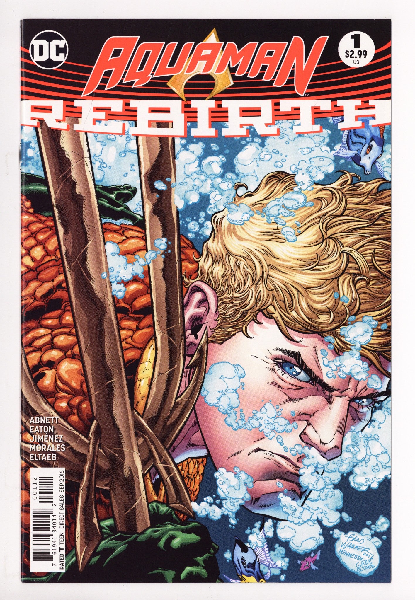 Aquaman: Rebirth 1 High Grade (2016) 3rd Print 