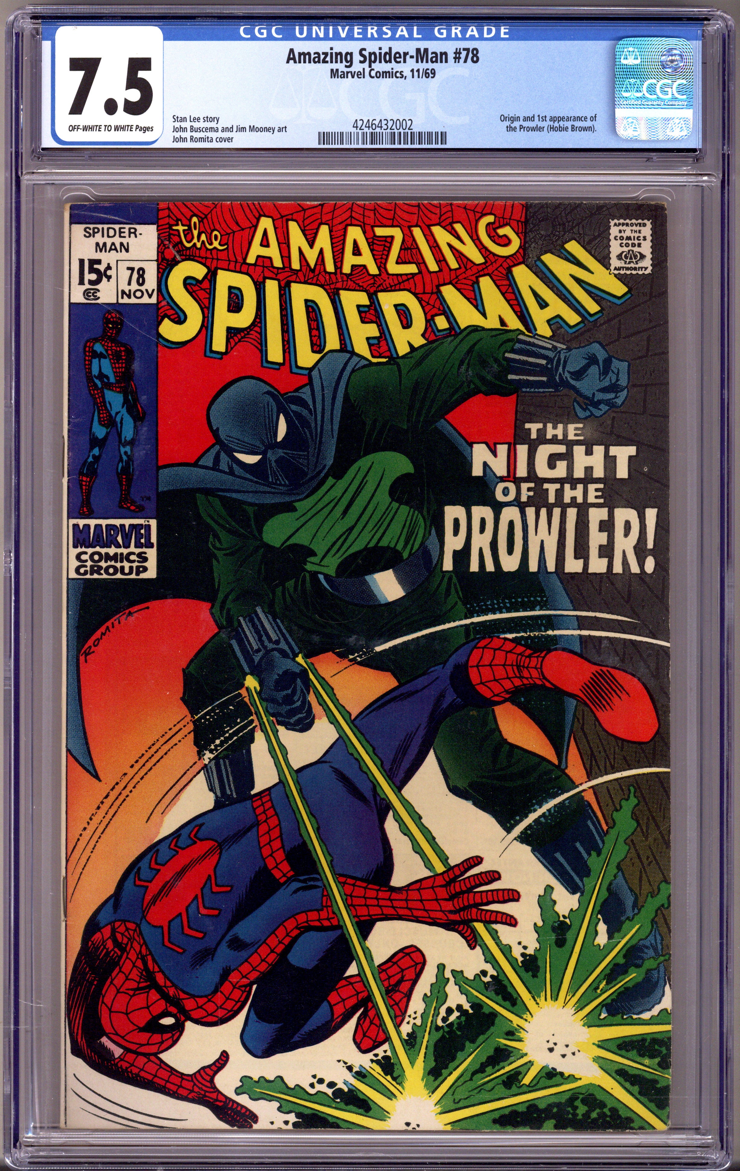 The Amazing Spider-Man Vol 1 78 CGC 7.5 (VF-) (1969) 