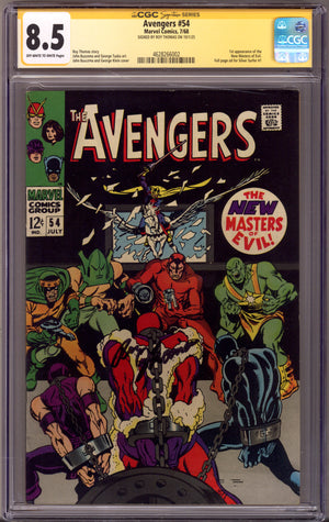 The Avengers Vol 1 54 CGC 8.5 (VF+) (1968) Signed x1 Cover Roy Thomas