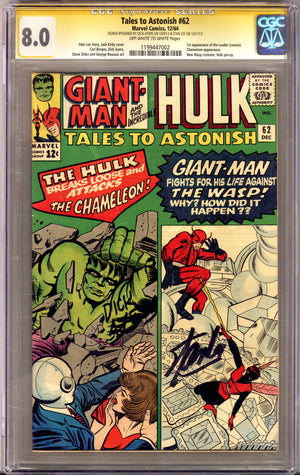 Tales to Astonish Vol 1 62 CGC 8.0 (VF) (1964) Signed x2 Cover Stan Lee & Dick Ayers