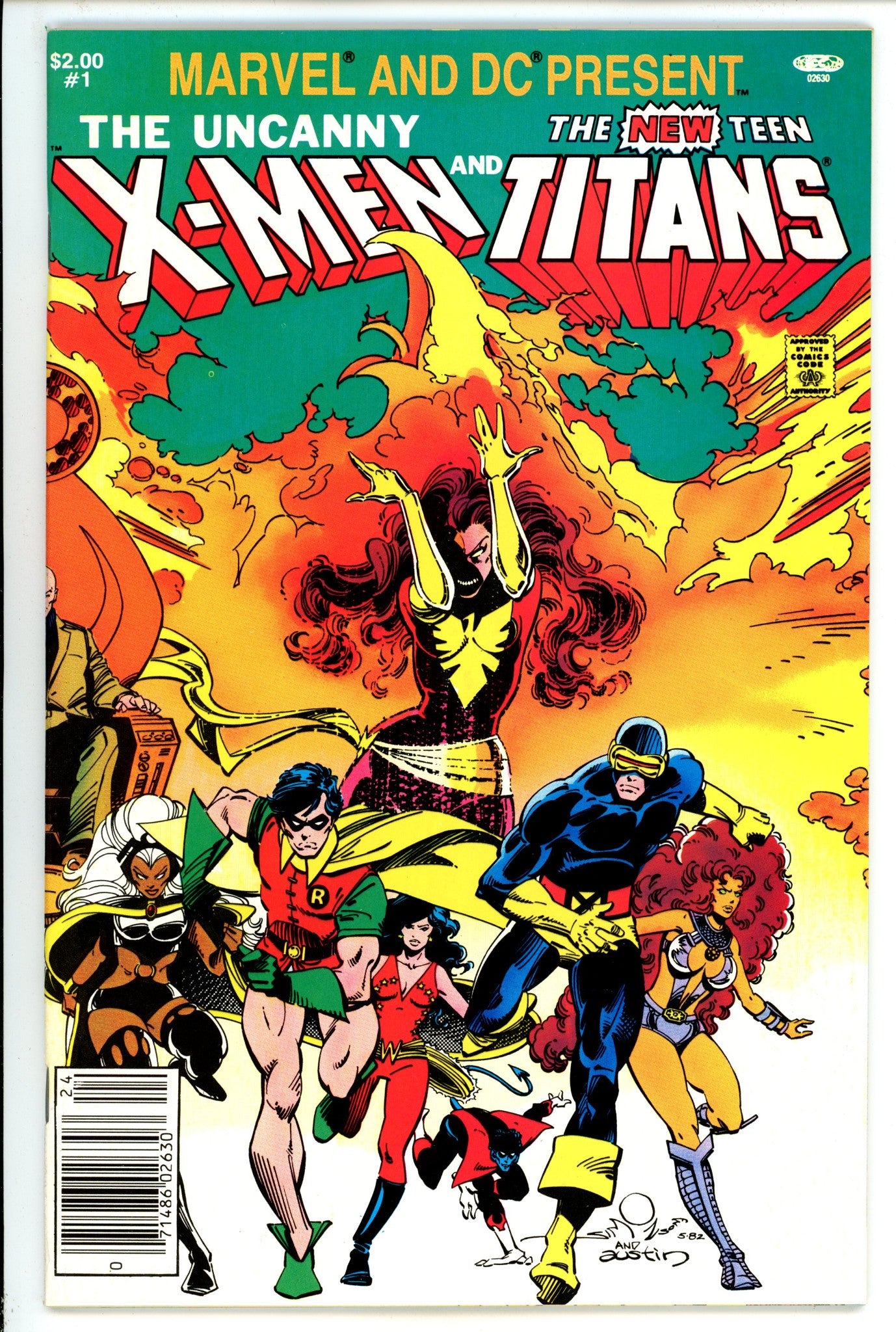 Marvel and DC Present Featuring The Uncanny X-Men and The New Teen Titans 1 VF/NM (9.0) (1982) Newsstand 