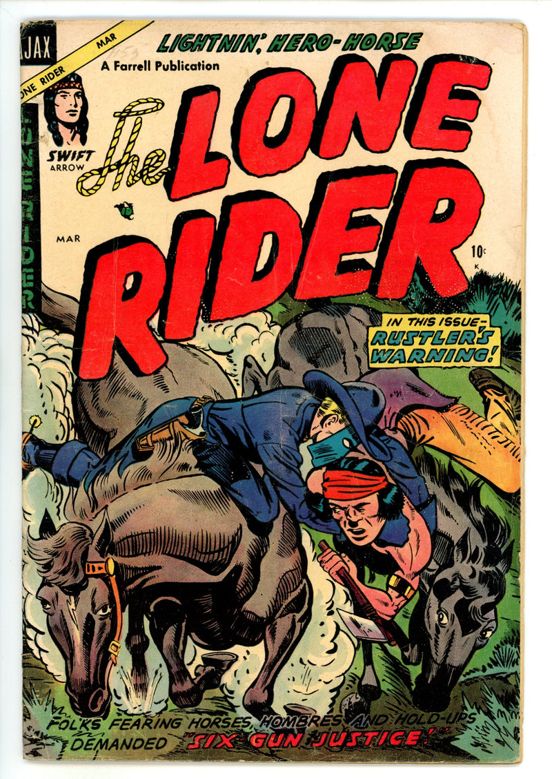The Lone Rider 24 VG- (3.5) Interior Cover Taped (1955) 