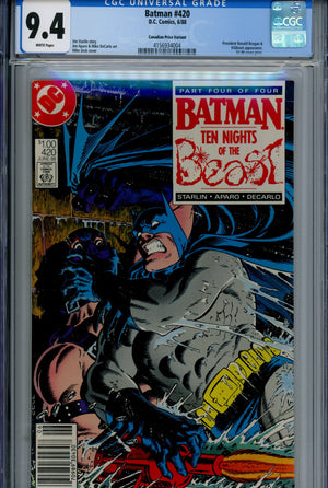 Batman Vol 1 420 Canadian Variant CGC 9.4 (1988)