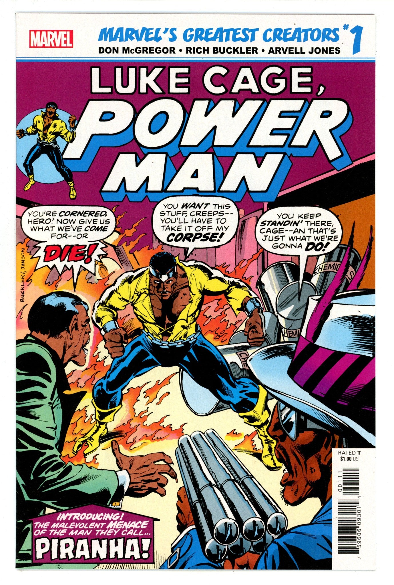 Marvel's Greatest Creators: Luke Cage, Power Man - Piranha! 1 High Grade (2019) 