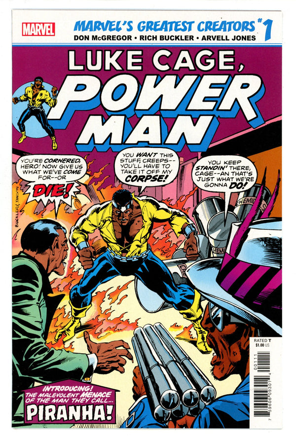 Marvel's Greatest Creators: Luke Cage, Power Man - Piranha! 1 High Grade (2019)