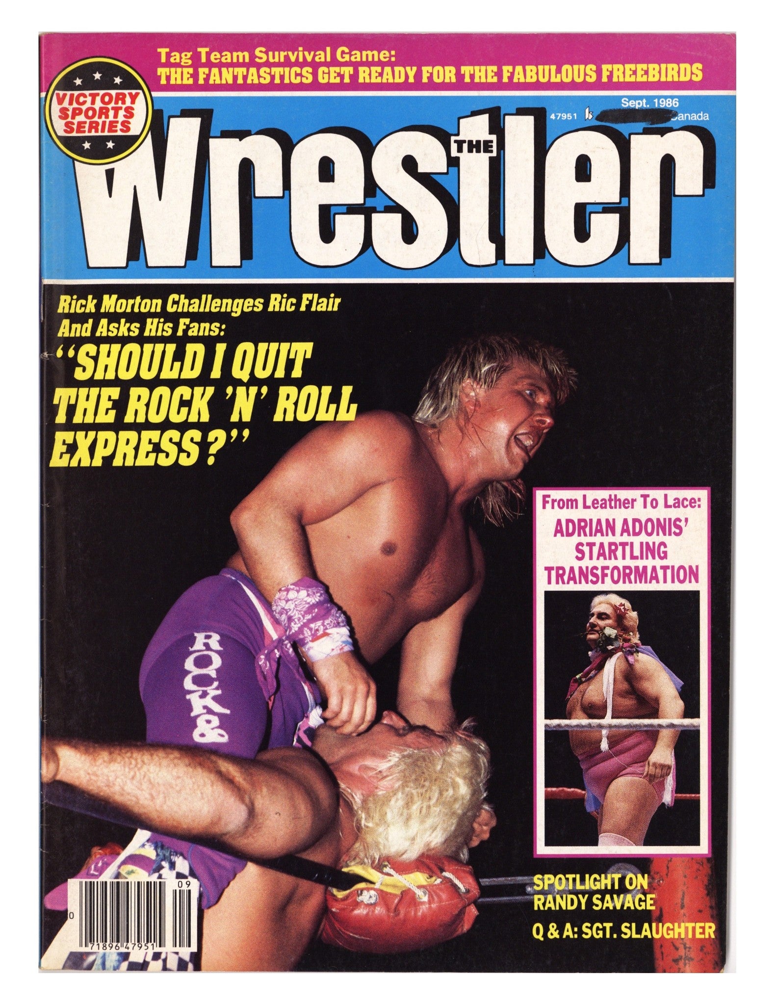 The Wrestler Magazine September Low Grade (1986) 