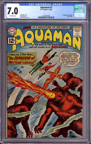 Aquaman Vol 1 1 CGC 7.0 (FN/VF) (1962)