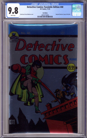 Detective Comics: Facsimile Edition   40 CGC 9.8 (NM/M)   (2025) Foil   Variant