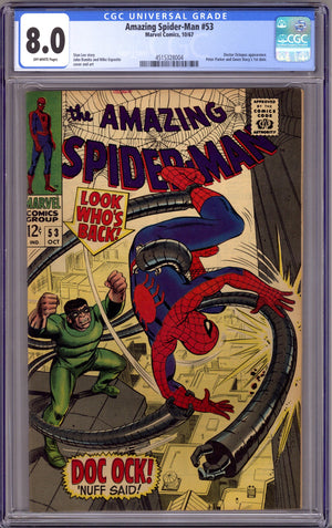 The Amazing Spider-Man Vol 1 53 CGC 8.0 (VF) (1967) 