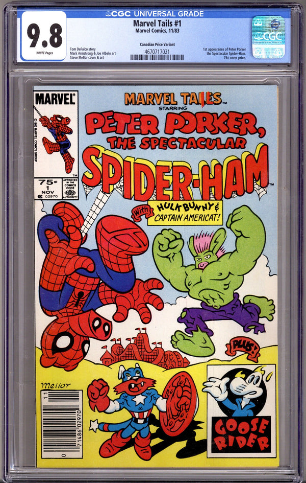 Marvel Tails Starring Peter Porker, the Spectacular Spider-Ham 1 CGC 9.8 (NM/M) (1983) Canadian Price Variant
