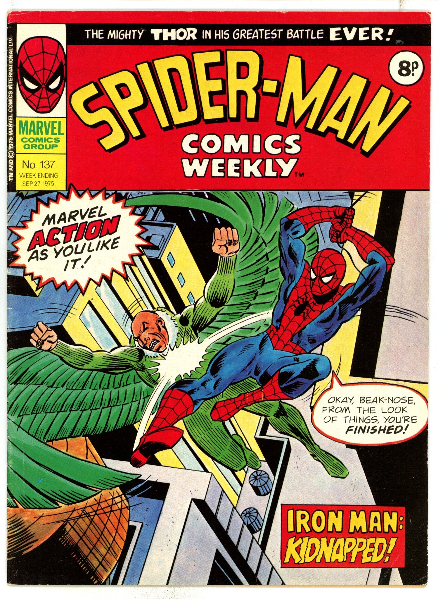 Spider-Man Comics Weekly 137 FN- (5.5) (1975) 