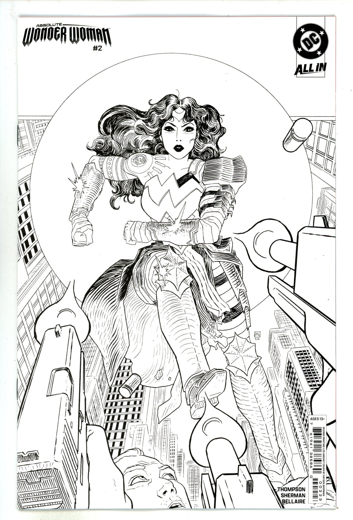 Absolute Wonder Woman  2 Sherman  2nd Print Virgin Incentive Variant NM+  (2025)