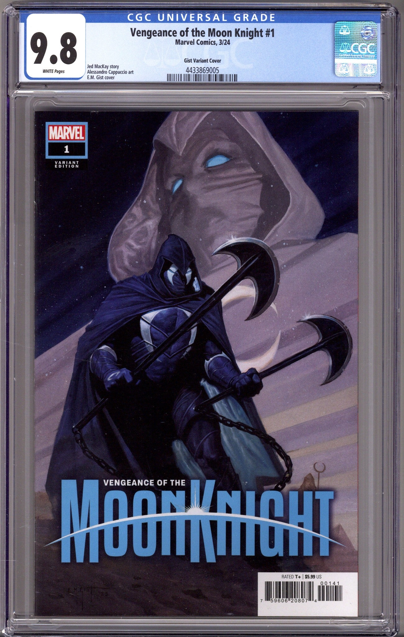 Vengeance of the Moon Knight 1 CGC 9.8 (NM/M) (2024) Gist Variant 