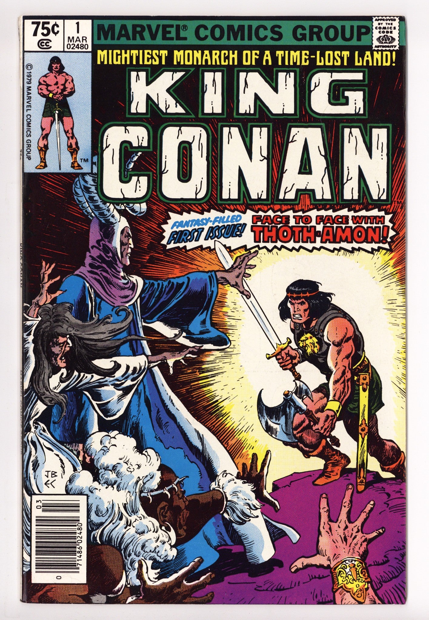 King Conan 1 Mid Grade (1980) Newsstand 