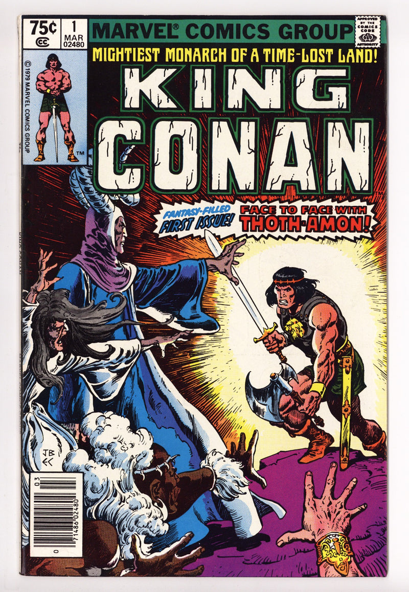 King Conan 1 Mid Grade (1980) Newsstand 
