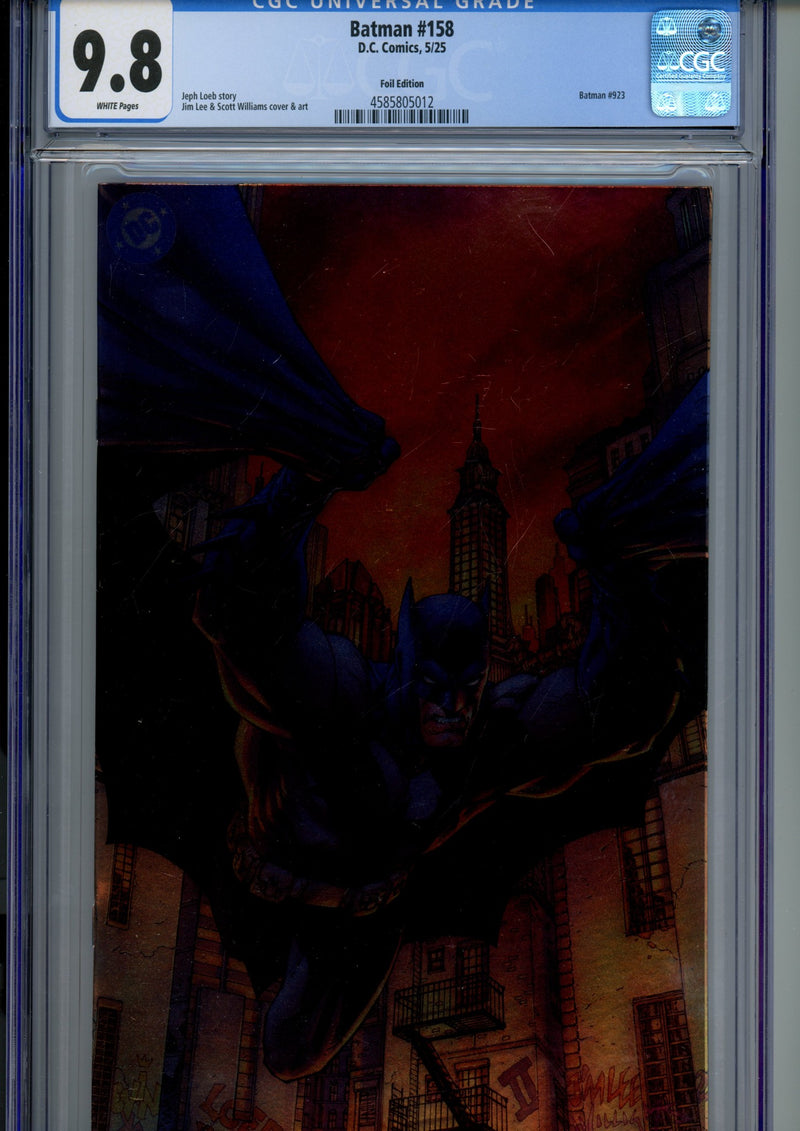 Batman Vol 3 158 CGC 9.8 (NM/M) (2025) Lee Foil Virgin Variant 