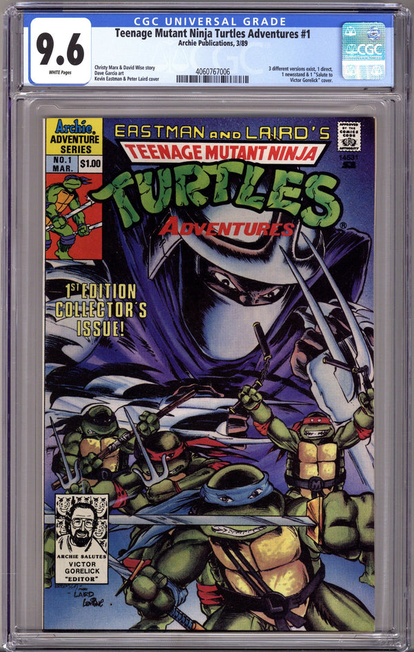 Teenage Mutant Ninja Turtles Adventures Vol 2 1 CGC 9.6 (NM+) (1989)