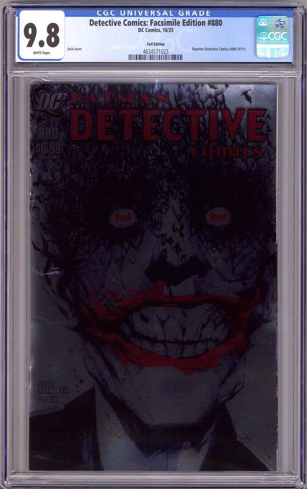 Detective Comics Vol 1 880 CGC 9.8 (NM/M) Foil Facsimile (2025)