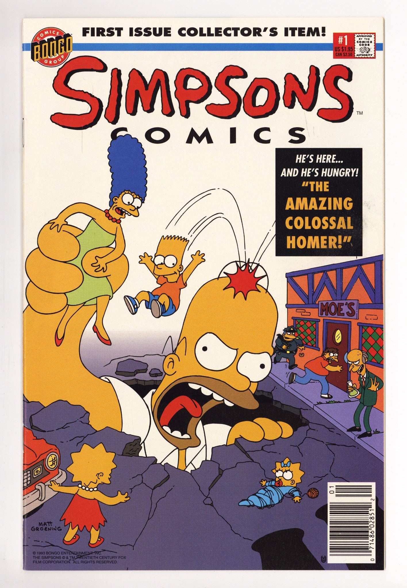 Simpsons Comics 1 VF (8.0) (1993) Newsstand 