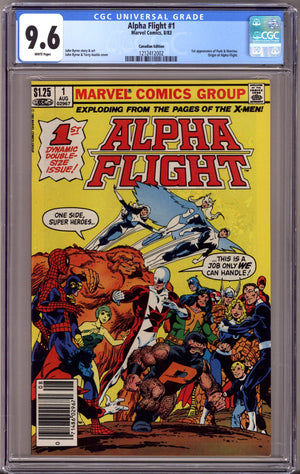 Alpha Flight Vol 1 1 CGC 9.6 (NM+) (1983) Canadian Price Variant