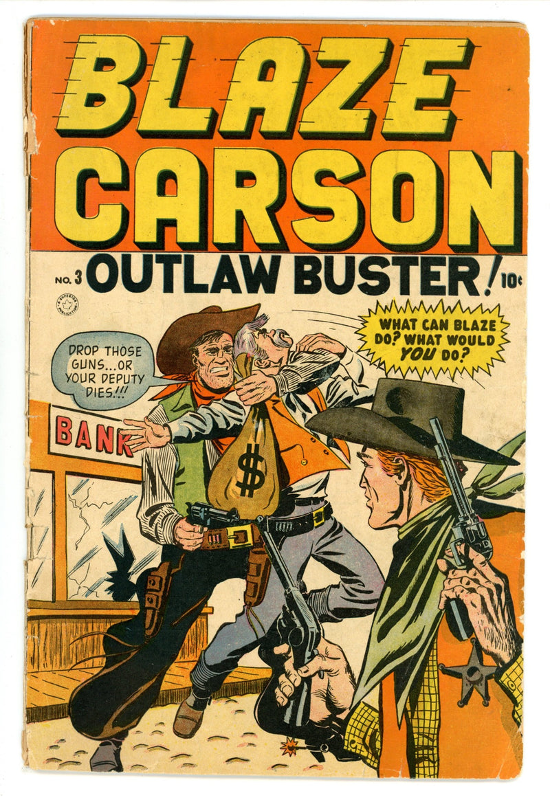 Blaze Carson Comics 3 GD (2.0) (1949) Canadian Edition 
