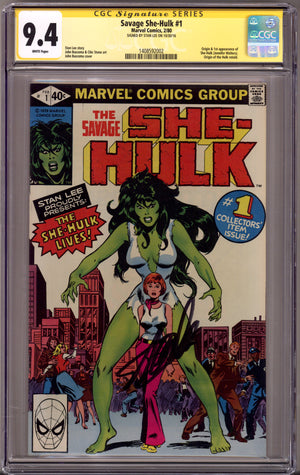 The Savage She-Hulk 1 CGC 9.4 (NM) (1980) Signed x1 Cover Stan Lee