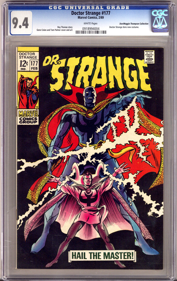 Doctor Strange Vol 1 177 CGC 9.4 (NM) Don/Maggie Thompson Collection (1969)