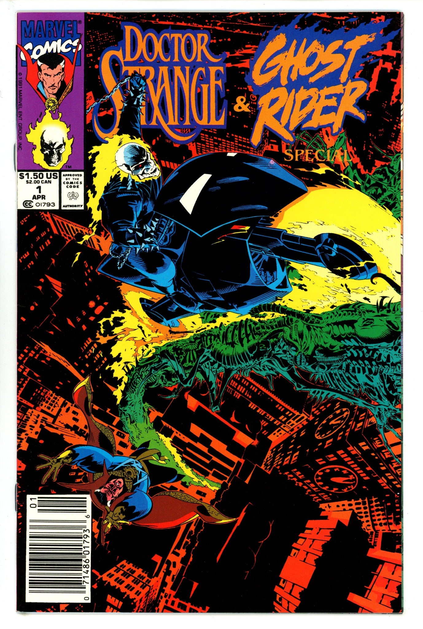 Doctor Strange / Ghost Rider Special 1 Newsstand (1991)