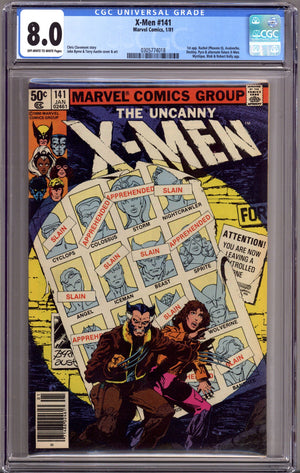 The X-Men Vol 1 141 CGC 8.0 (VF) (1981) Newsstand
