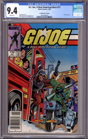 G.I. Joe, A Real American Hero 17 CGC 9.4 (NM) (1983) Canadian Price Variant