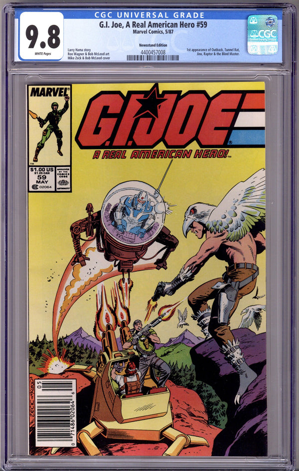 G.I. Joe, A Real American Hero 59 CGC 9.8 (NM/M) (1987) Newsstand